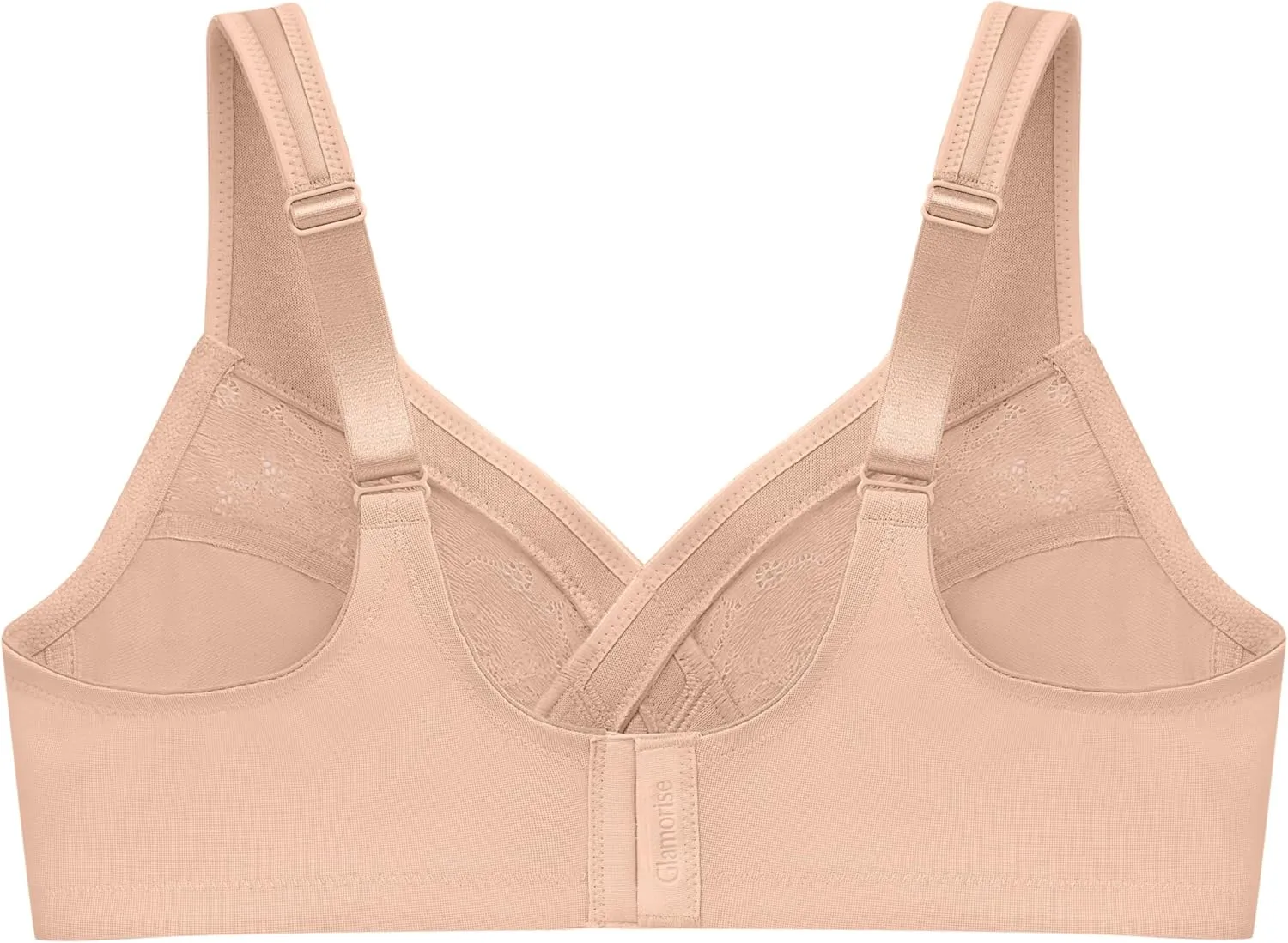 Glamorise Women's Full Figure Wirefree Minimizer Support Bra #1003