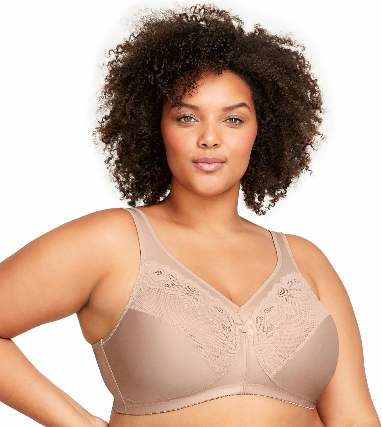 Glamorise Women's Full Figure Wirefree Minimizer Support Bra #1003
