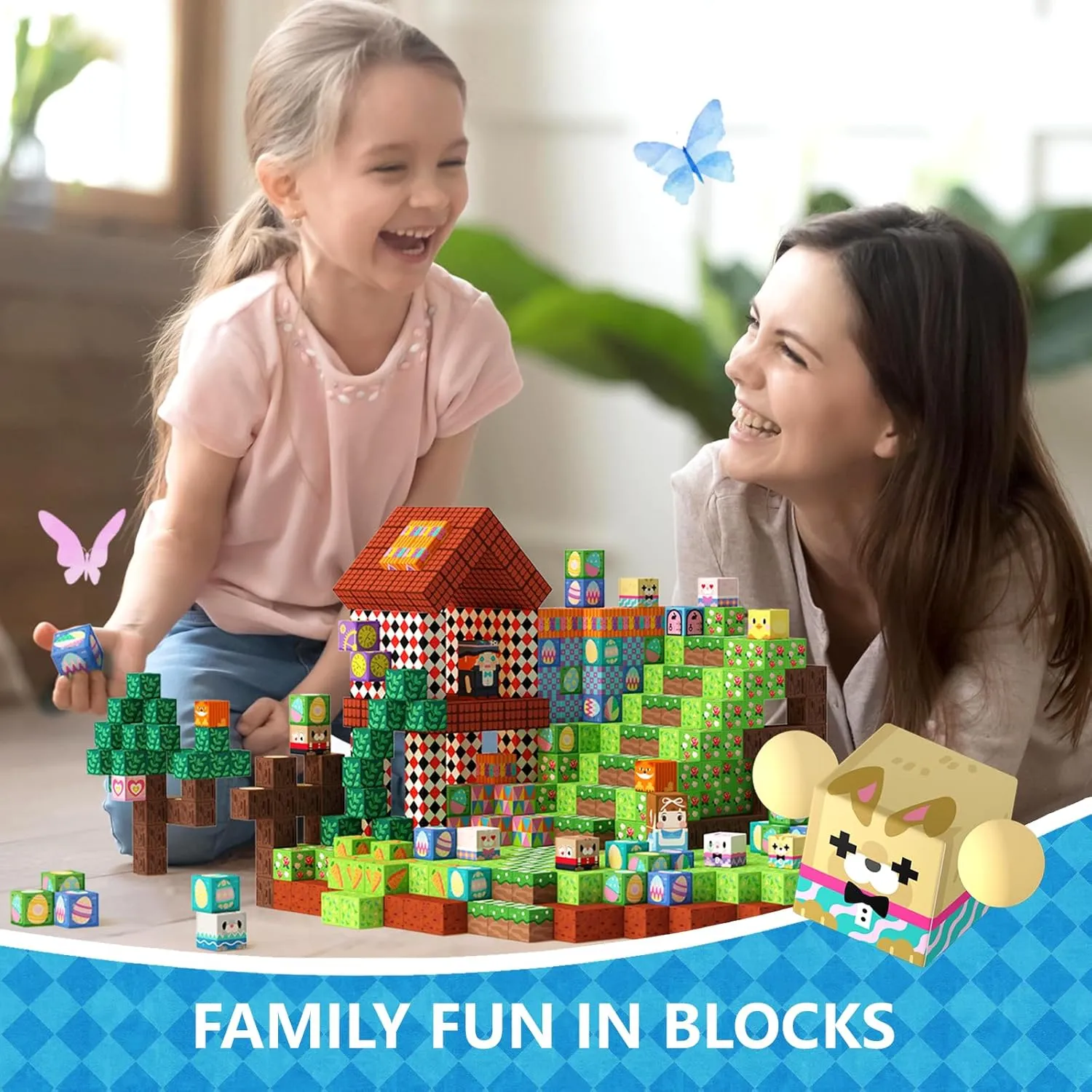 GobiDex 100PCS Magnetic Blocks Building Toys for 3  Years Old Girls Boys, Game-Based Build MagWonder with Sensory Construction Set, Birthday Gifts for Kids（1inch）
