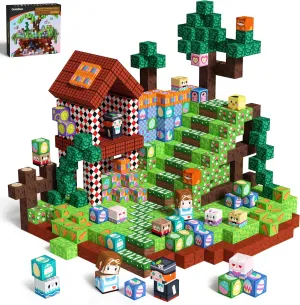 GobiDex 100PCS Magnetic Blocks Building Toys for 3  Years Old Girls Boys, Game-Based Build MagWonder with Sensory Construction Set, Birthday Gifts for Kids（1inch）