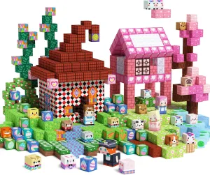GobiDex 200PCS Magnetic Blocks Kids Building Toys for Boys Girls 3 , Game-Based Build MagWonder with Magnet Construction Toys 2 Packs
