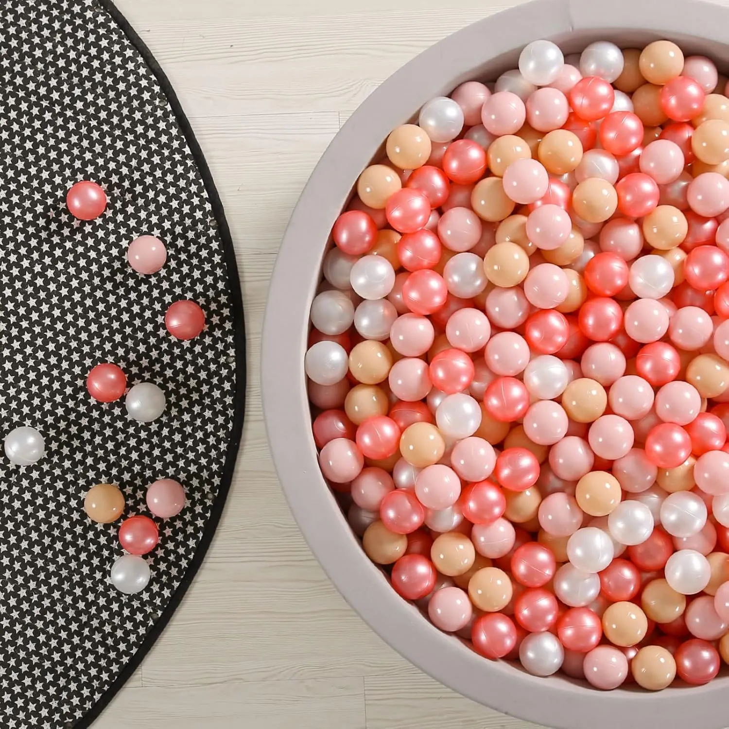 GOGOSO Ball Pit Balls for Toddlers Kids Plastic Balls for Ball-Pit Playpen Pool Baby Pastel Party Decor Fun Shaped Star Bulk 50 100 200 500 1000 Count
