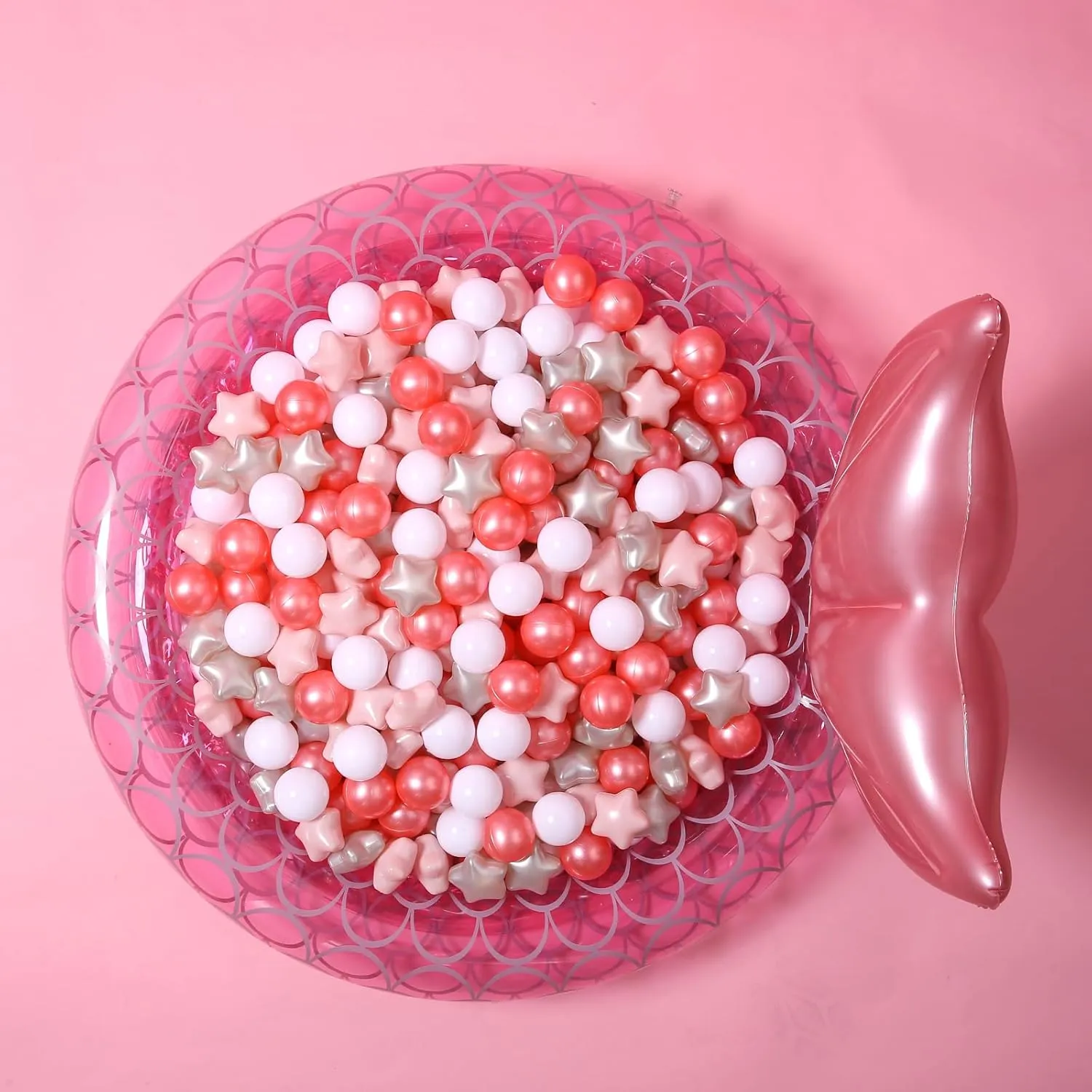 GOGOSO Ball Pit Balls for Toddlers Phthalate-Free BPA-Free Non-Toxic Crush Proof Soft Plastic Play Balls Baby Kids Shape Tent Pool Playhouse Playpen Party Decor,Pearl Red Pink Pearl Gold White 200pcs