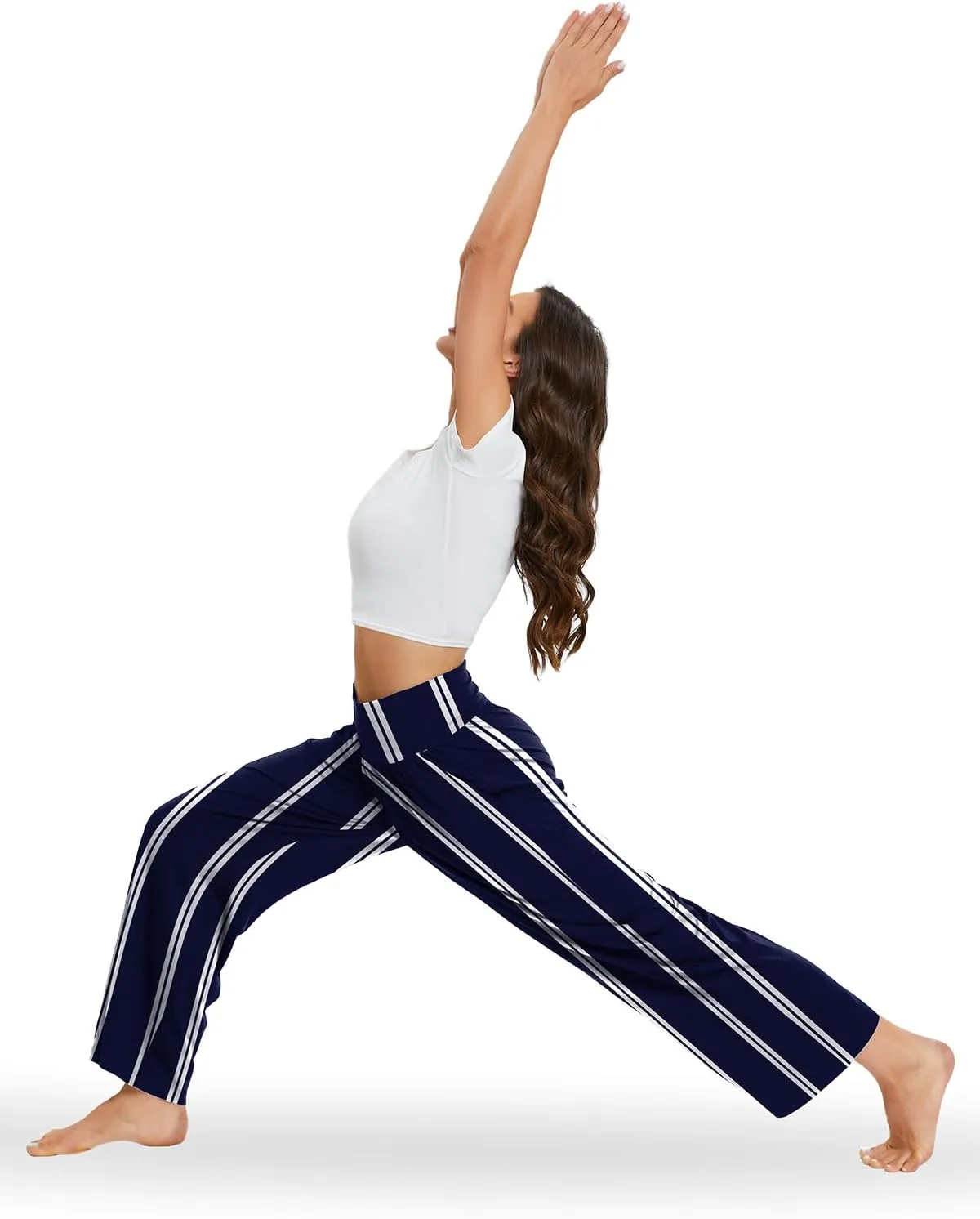 Gracyoga Wide Leg Yoga Pants for Women Casual Loose Cozy Sweatpants High Waisted Lounge Pajama Flowy Pants With Pockets