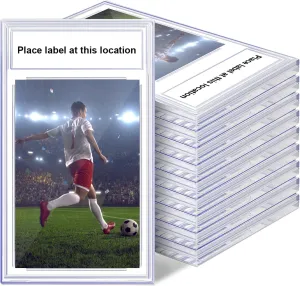 Graded Card Case, 10Pcs Baseball Card Holder Trading Card Protector Case Sleeves Clear Display Card Cases with Label Position for Sports Cards Baseball Card ((3.4x2.3inch) 35PT)