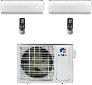 Gree 18,000 BTU Multi21  Dual-Zone Wall Mount Mini Split Air Conditioner Heat Pump 208/230V SEER 22 (9-9)