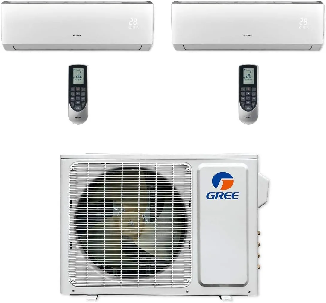 Gree 18,000 BTU Multi21  Dual-Zone Wall Mount Mini Split Air Conditioner Heat Pump 208/230V SEER 22 (9-9)