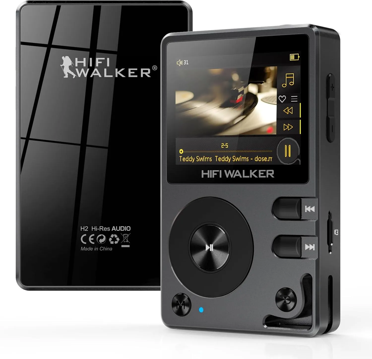 H2 HiFi MP3 Player with Bluetooth 5.2, Lossless DSD FLAC Player, Digital Audio Player Hi Res Portable Music DAP Player with 64GB Micro SD Card, Support Up to 256GB