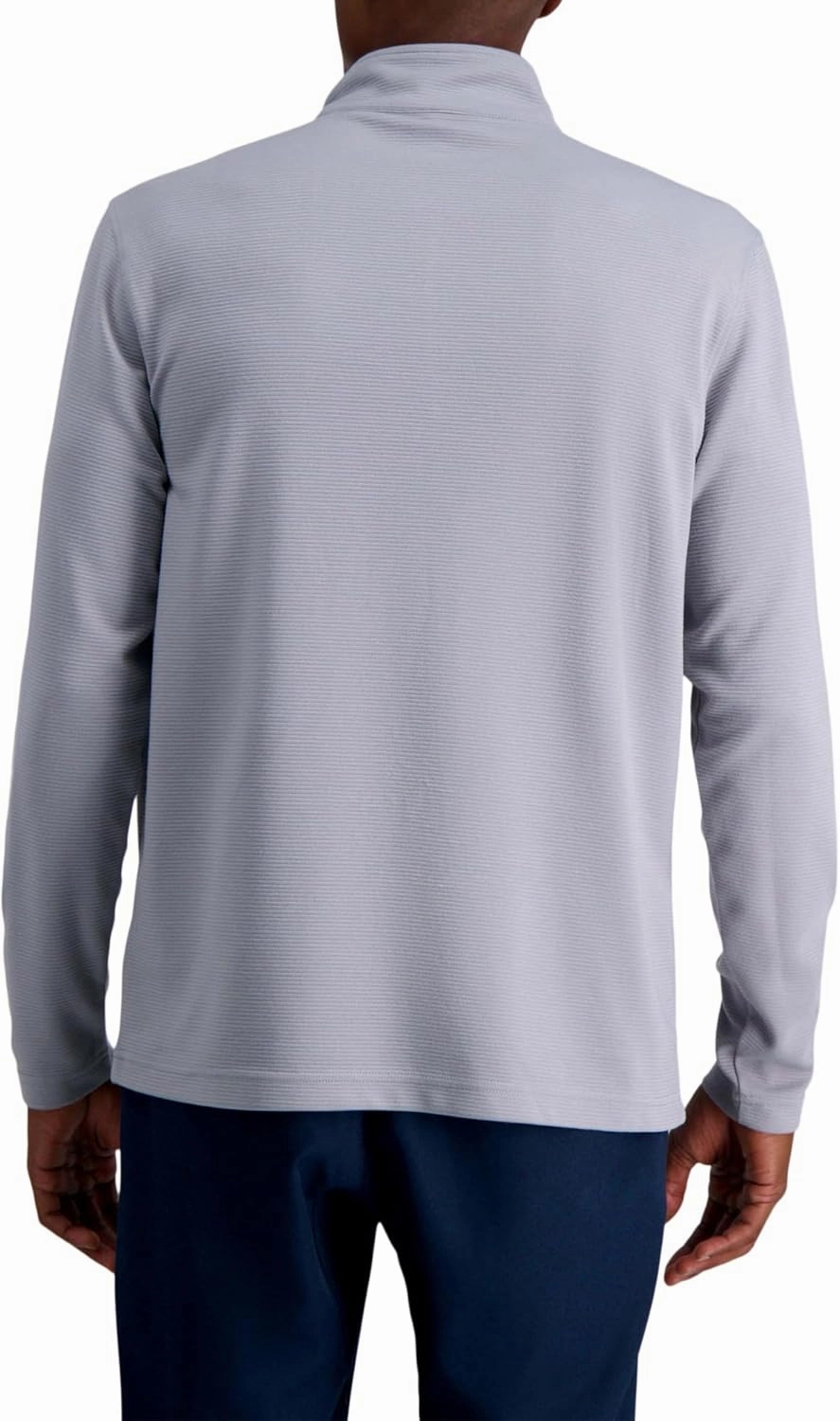 Haggar Pro Football Hall of Fame Mock Neck Ribbed Quarter Zip Pullover