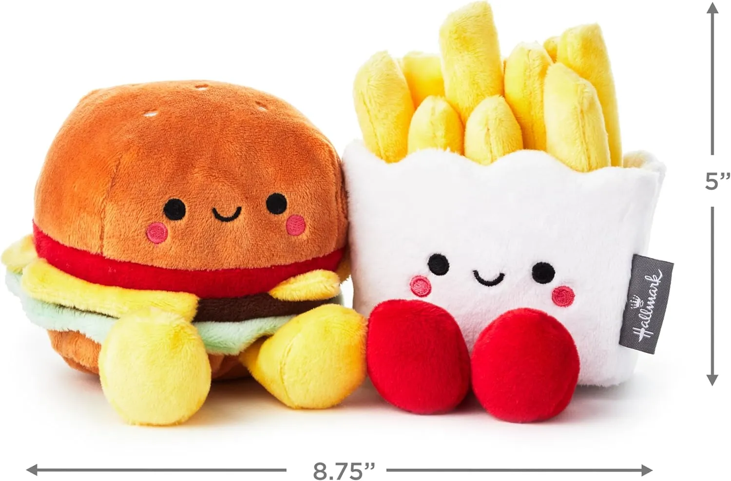 Hallmark Better Together Magnetic Plush (Hamburger and Fries) 5" Stuffed Toys, Easter Gifts for Kids