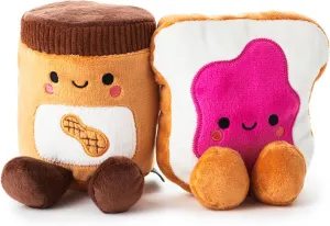 Hallmark Better Together Magnetic Plush (Peanut Butter and Jelly) 5" Stuffed Toys, Easter Gifts for Kids
