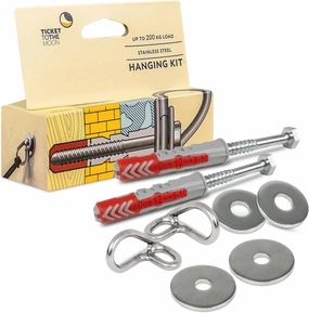 Hammock Hanging Suspension Accessories - Quality Tested, Fair Trade, Handmade & Durable: Nautical Ropes, Straps Webbing, Carabiners, Ridgeline (Organizer), Hanger for Concrete Walls