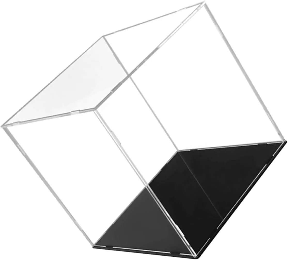 HANABASS Baseball Card Case Acrylic Ball Display Case Stackable Figurine Storage Box