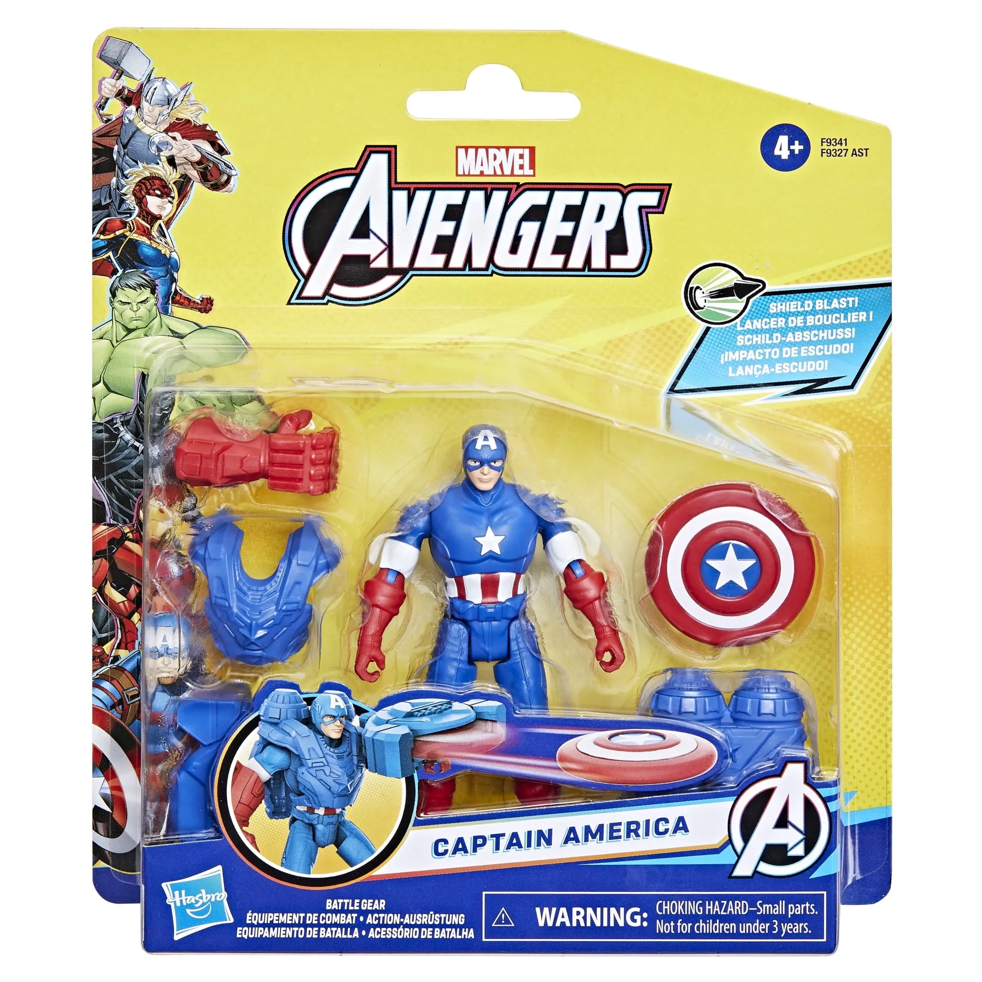 Hasbro Marvel Avengers Epic Hero Series Battle Gear 4" Captain America