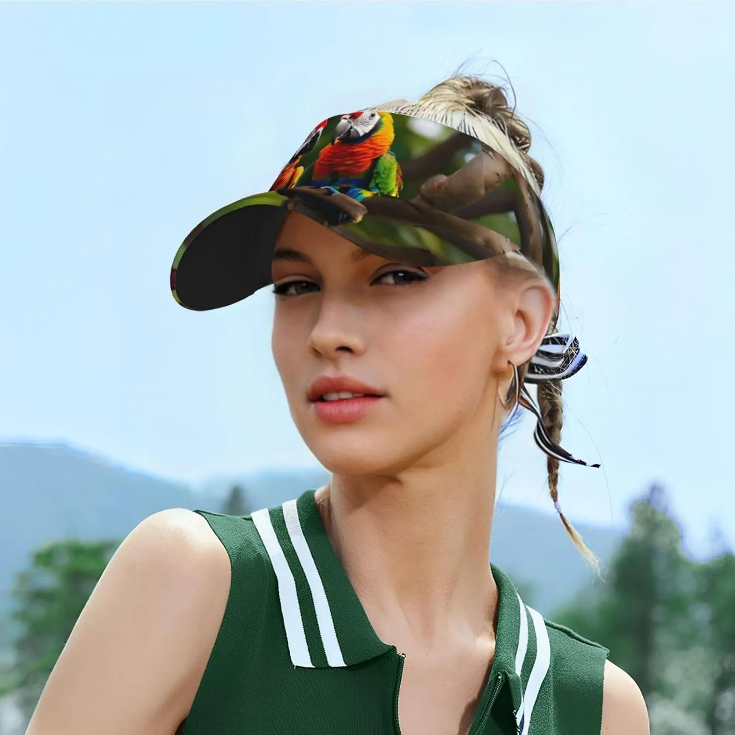 Healthy Food Sun Visor Hats,Open Top Hat for Women and Men,Fishing-Hats,Adult Sunscreen Visor Cap