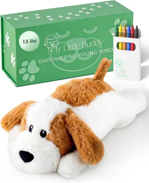 Heatable Weighted Plush Puppy Dog – Cozy Comfort & Security, Soothing Stuffed Animal for Kids & Toddlers, Compact 1.5 lbs – Perfect for Cuddles!