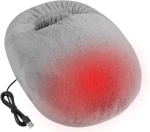 Heated Foot Warmer USB for Home,Office,Car,Soft Plush Foot Electric Heating Pad Rechargeable Winter Heating Shoes Insole Foot Warmer Slippers for Heat Therapy