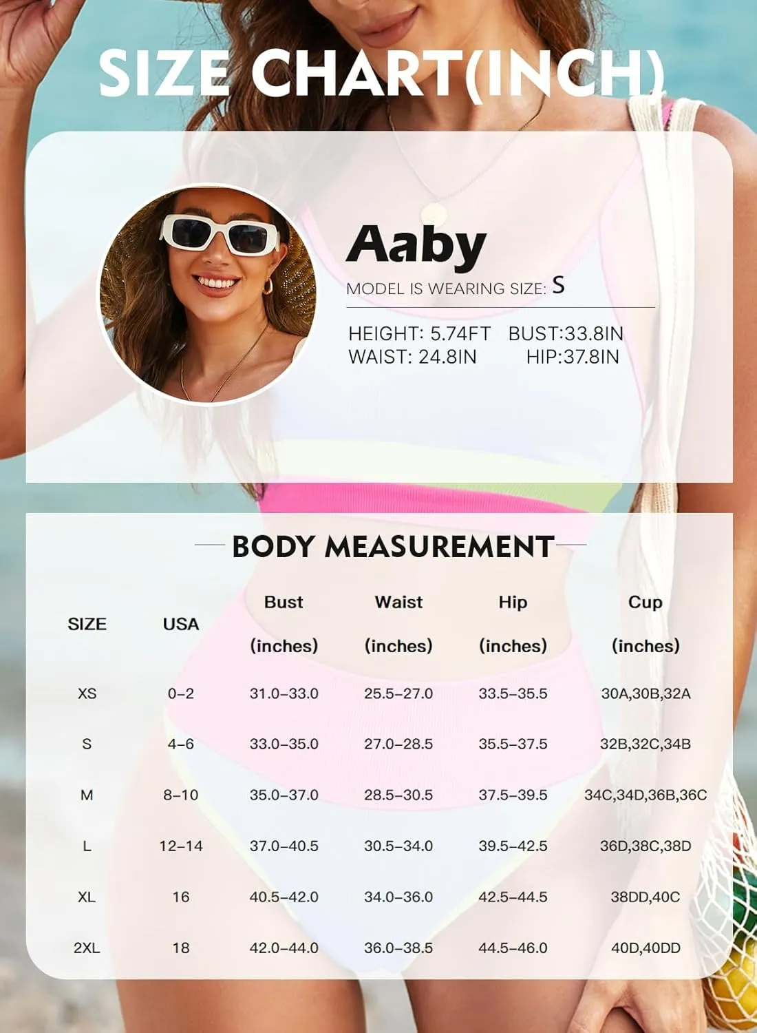 Herseas Womem 2 Piece High Waisted Bestselling Bikini Set Color Block Swimsuit 2025 Summer Beach Swim Bathing Suit