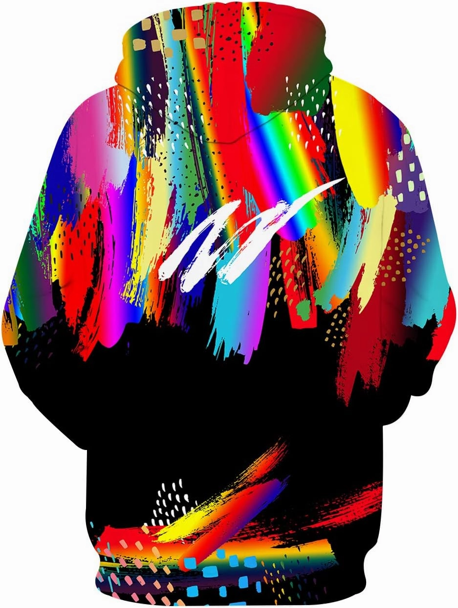 Hgvoetty Unisex 3D Novelty Hoodies for Men Women Cool Graphic Pullover Sweatshirts with Pockets