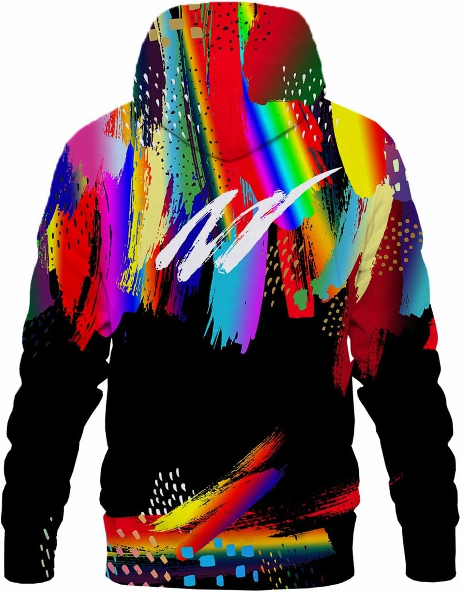 Hgvoetty Unisex 3D Novelty Hoodies for Men Women Cool Graphic Pullover Sweatshirts with Pockets