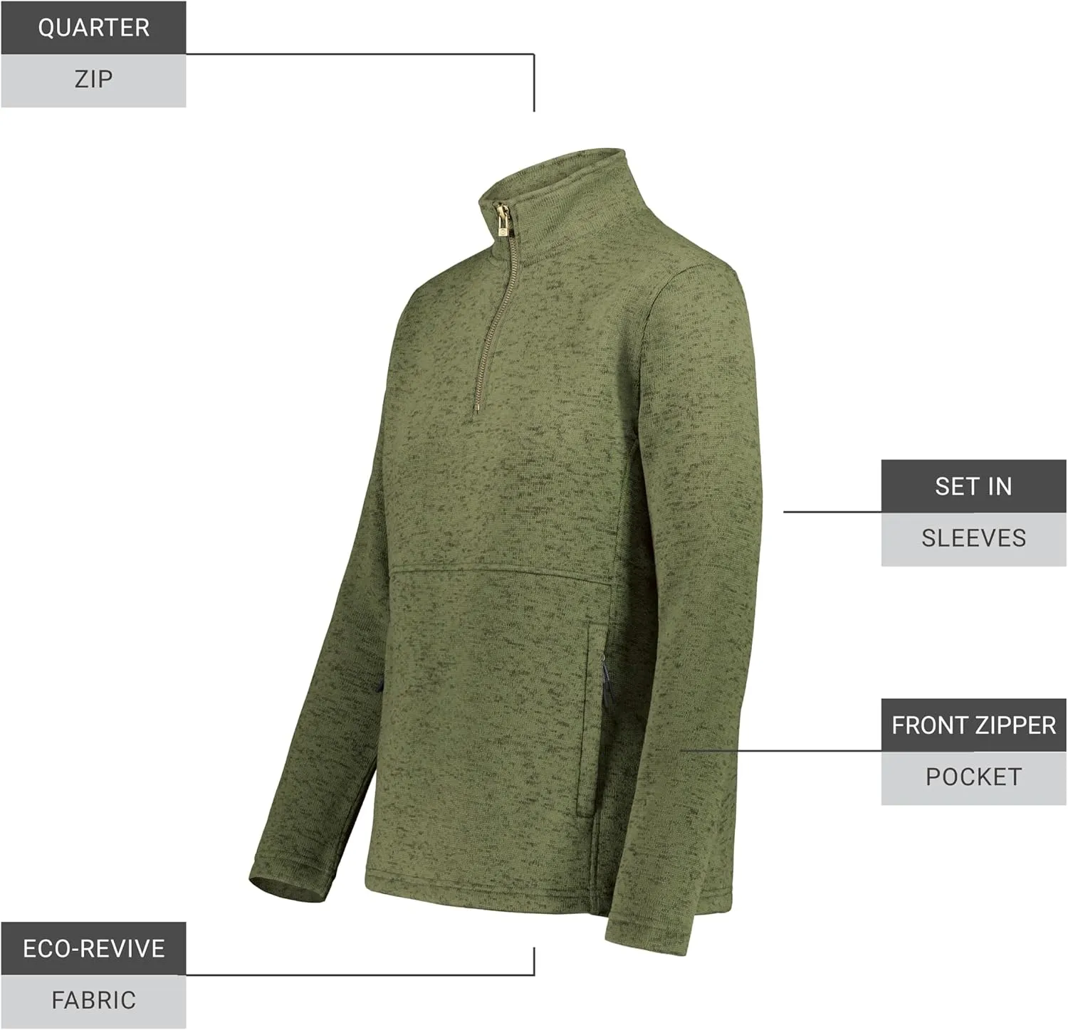 Holloway Women's Alpine Sweater Fleece 1/4 Zip Pullover