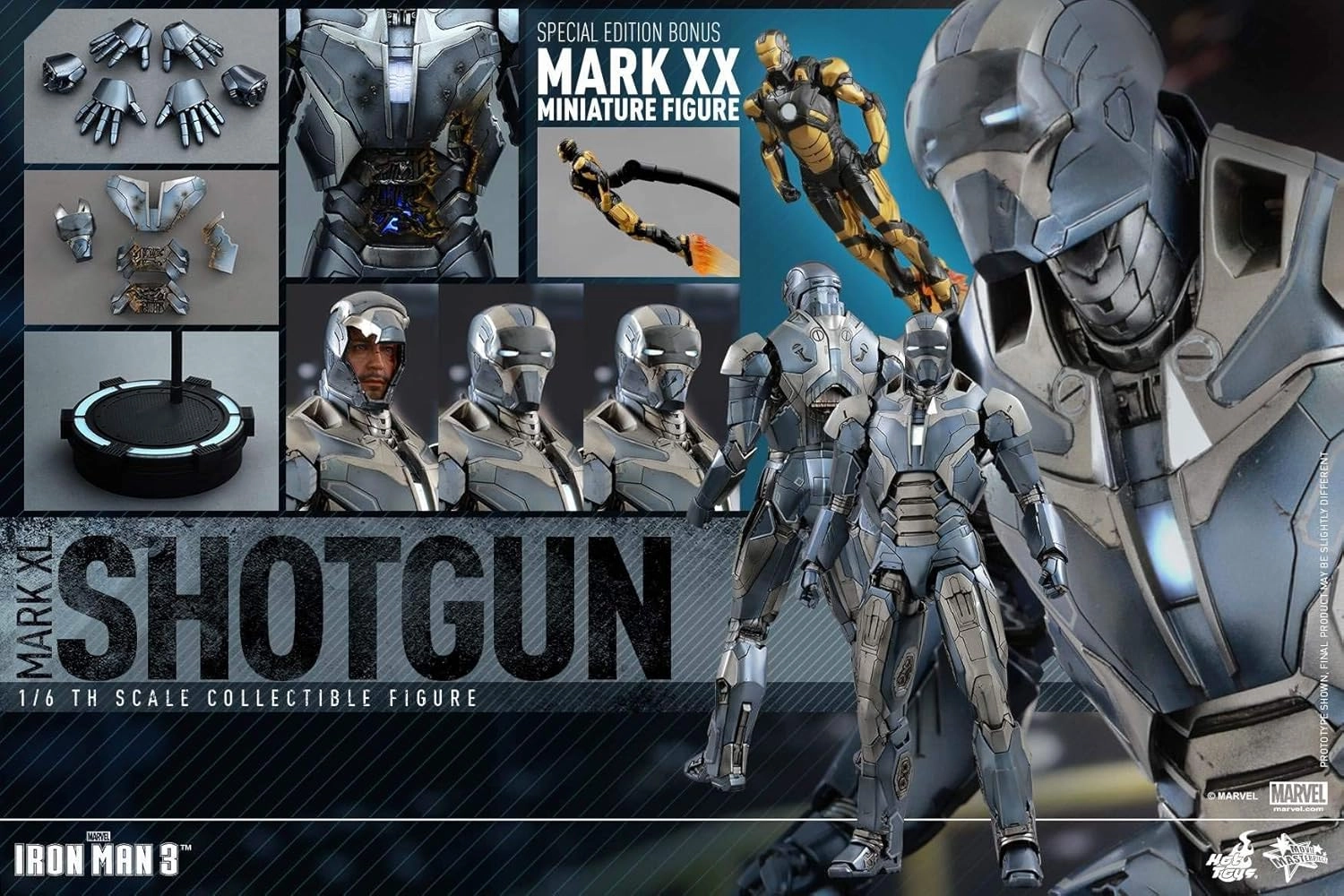 Hot Toys HT902494 1:6 Scale Mark Shotgun Iron Man 3" Figure (X-Large)