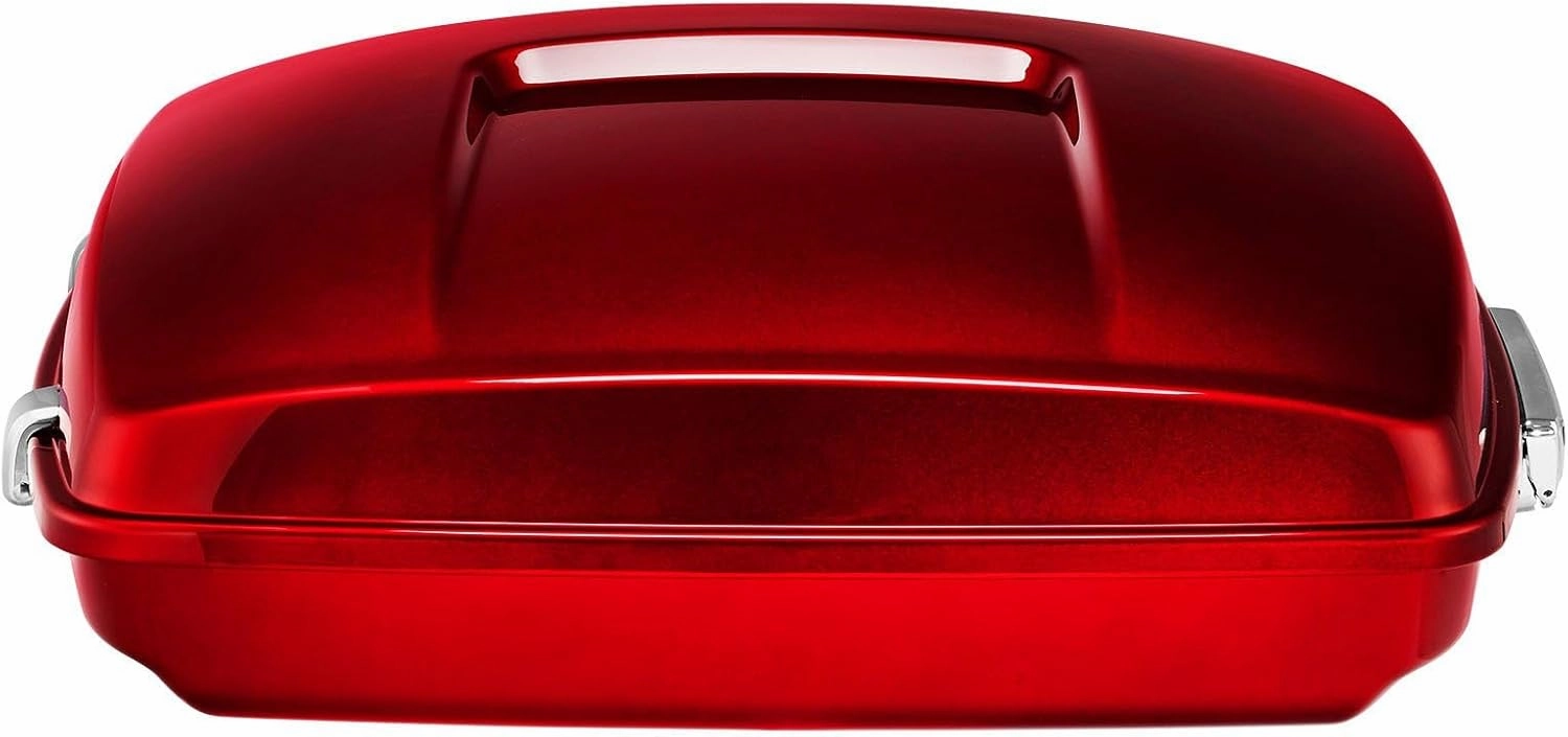 HR3 Color-Matched Velocity Red Sunglo 5.5" Razor Tour Pack Luggage w/Latches Compatible with 2017 Road Glide Special FLTRXS & 2017 Street Glide Special FLHXS (Replace for OEM)