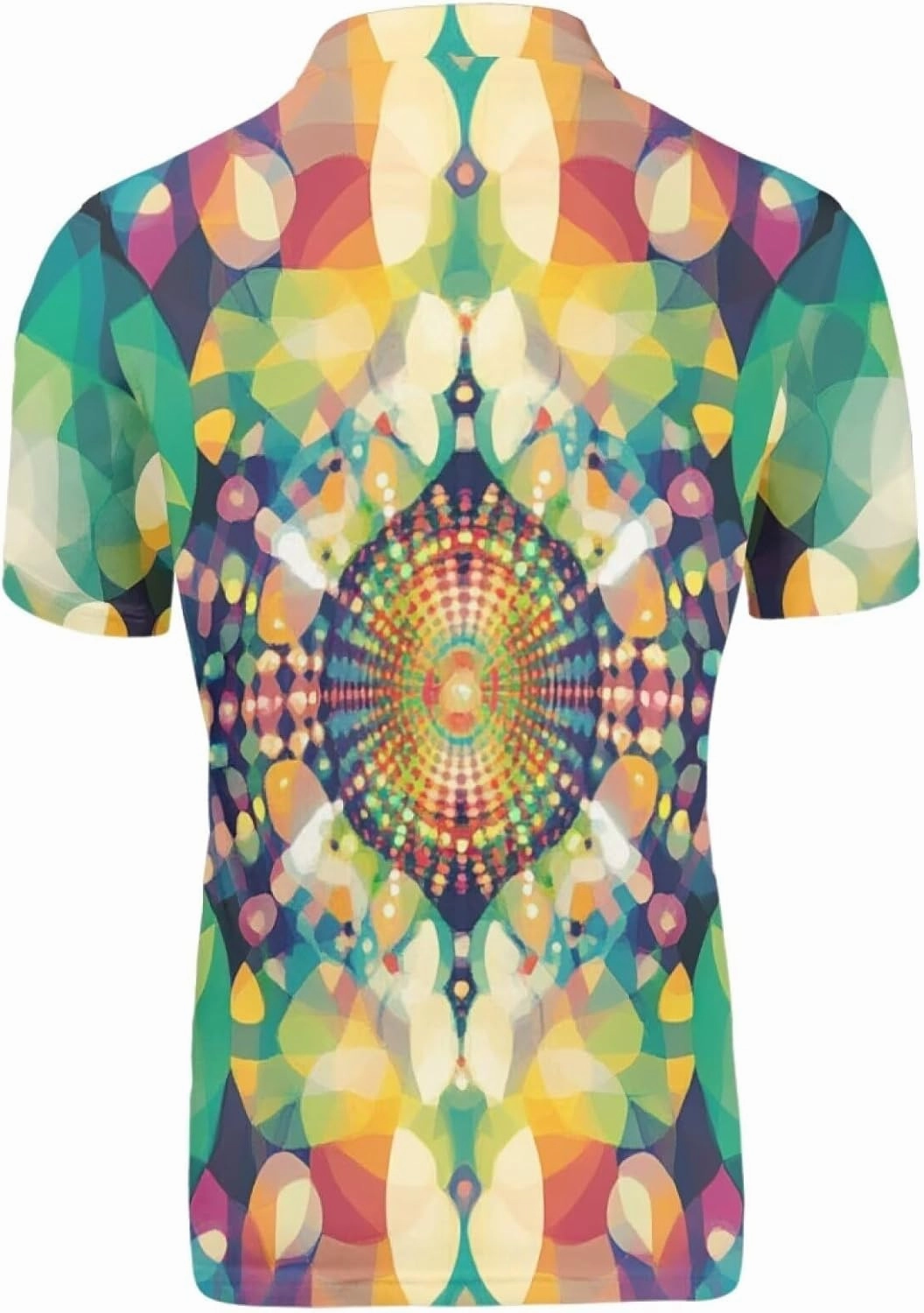HUGS IDEA Novelty Summer Colorful Men's Short Sleevee Blouse Shirt Tees Tops T-Shirts