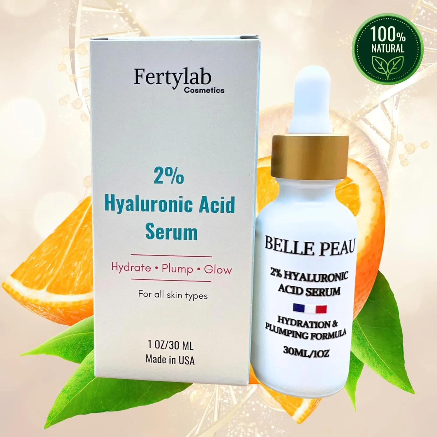 Hyaluronic Acid Serum (2%) – Anti-Aging & Plumping Moisture Boost – Hydrating Facial Serum for All Skin Types – Made in USA
