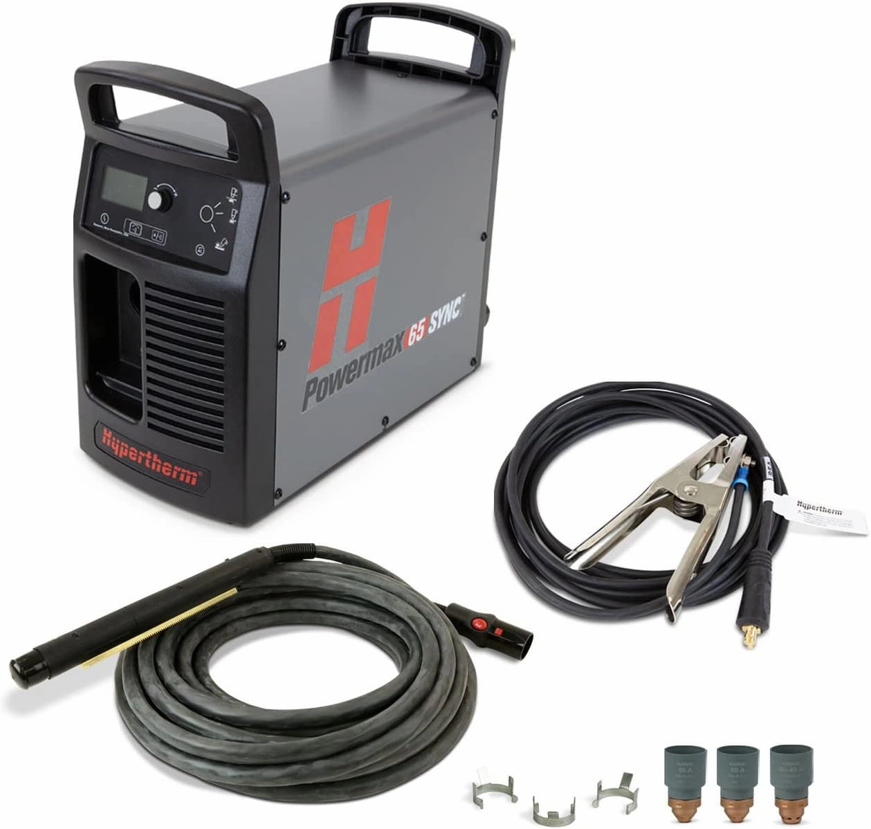 Hypertherm Powermax 65 SYNC Plasma Cutter w/CPC Port, 25 ft. 180 Degree Machine Torch 083349