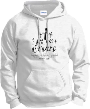 I Am Not Ashamed Romans 1:16 Verse Long Sleeve Front Pocket Hoodie Sweatshirt