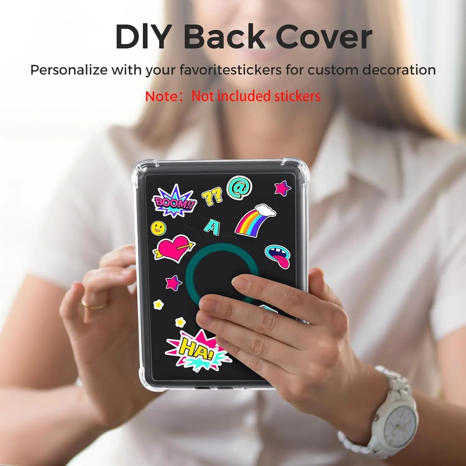 iDLEHANDS Magnetic Clear Case for 7" Kindle Paperwhite 12th Gen 2024 and Kindle Colorsoft - with AirBag Compatible with iPhone MagSafe, for Samsung/Belkin/Anker Wireless Charging Pads, Dgreen