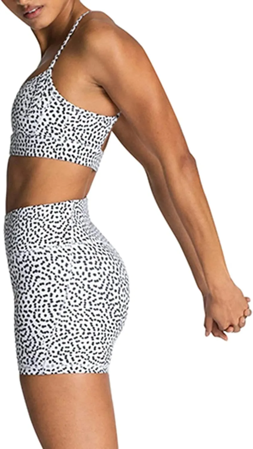 IMEKIS Women's Workout Sets 2 Piece Yoga Outfit High Waisted Biker Shorts Leggings Sports Bra Gym Fitness Clothes Tracksuit