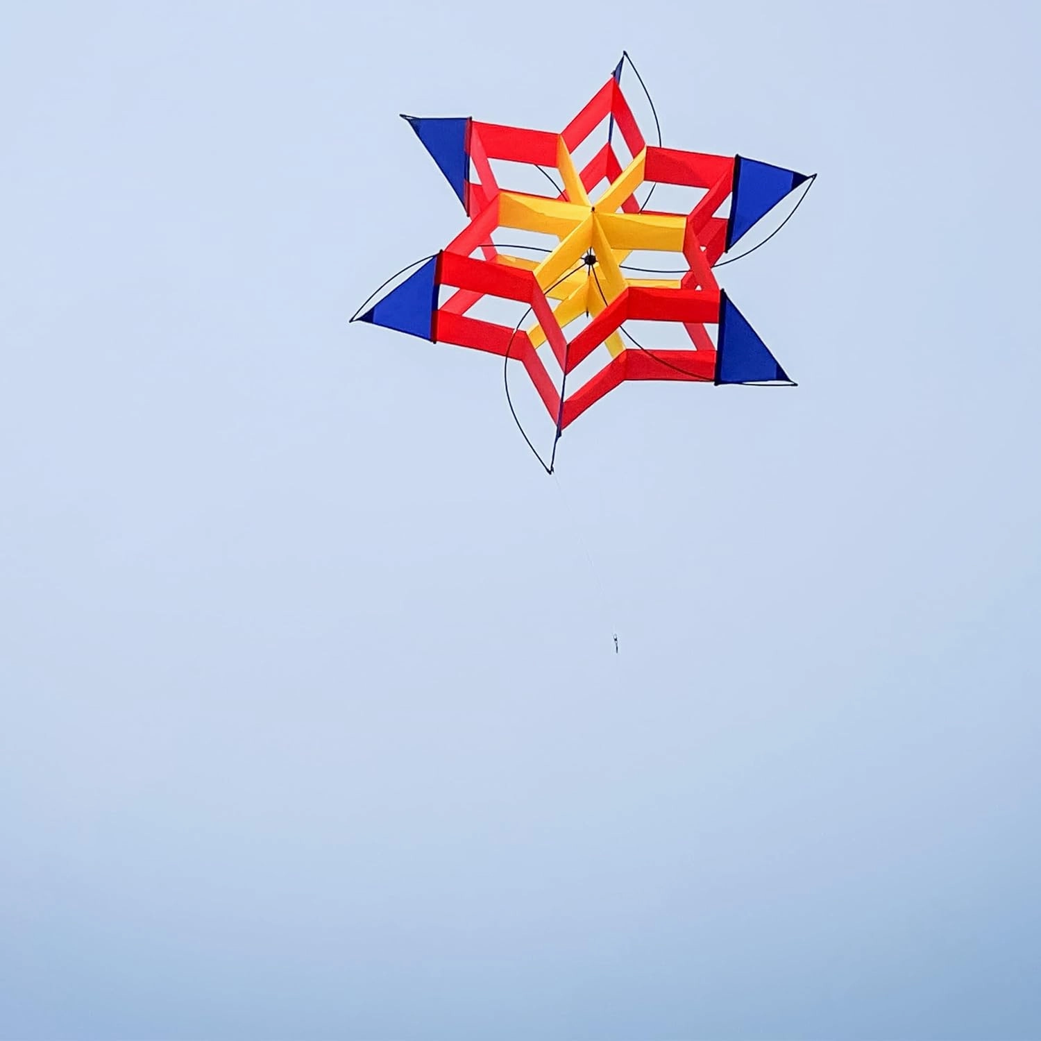 In the Breeze 3390 — Circus Cosmic Hex Kite — Colorful, Easy-Flying Cellular Kite; Kite Line Included…