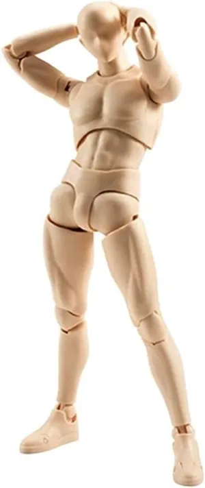 INSO Body-kun Action Figure Set, Action Figure Models for Artists, 5.9 Inch (Skin)
