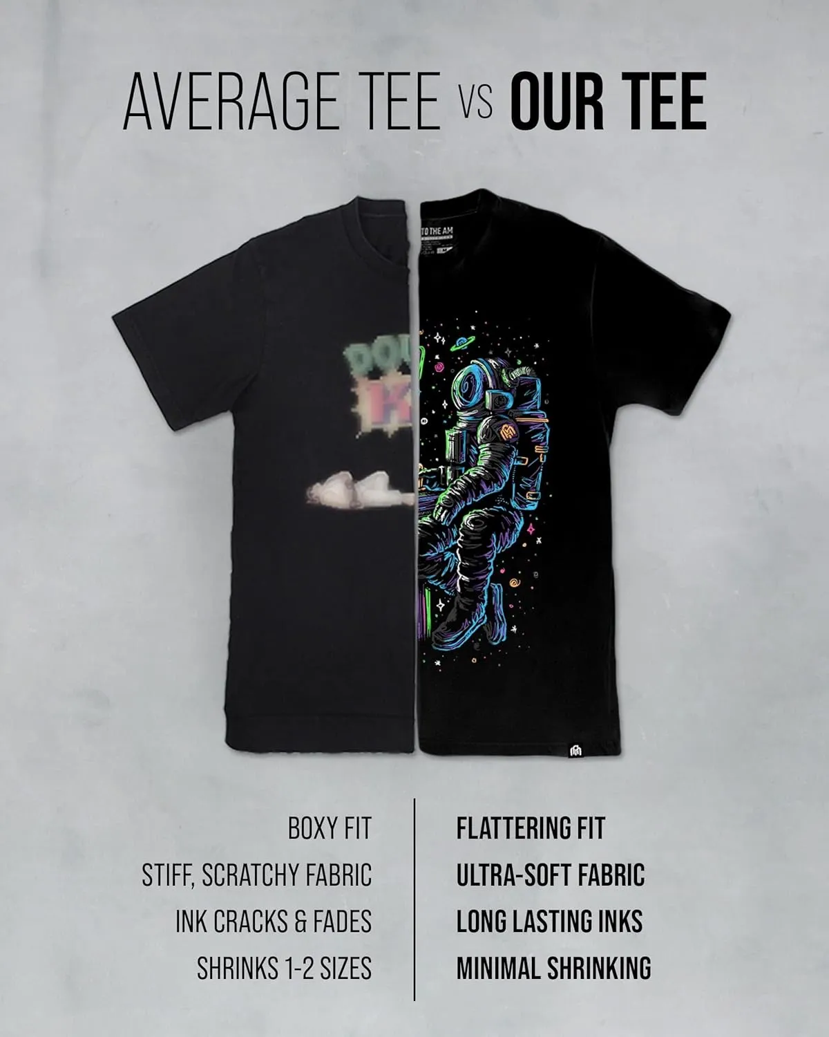 INTO THE AM Graphic Tees for Men S - 4XL Premium Short Sleeve Colorful T-Shirts Trippy Space Designs
