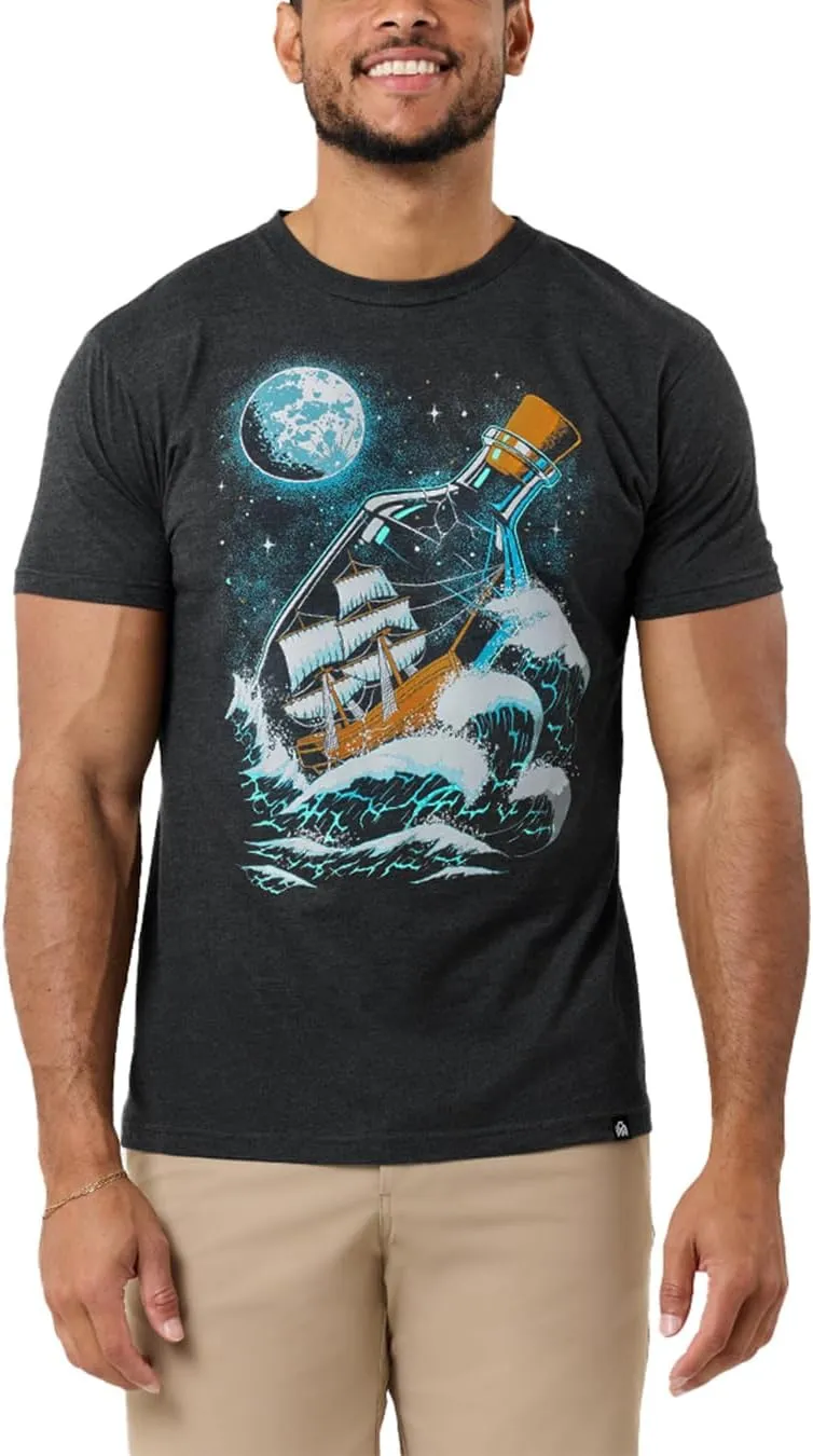 INTO THE AM Graphic Tees for Men S - 4XL Premium Short Sleeve Colorful T-Shirts Trippy Space Designs