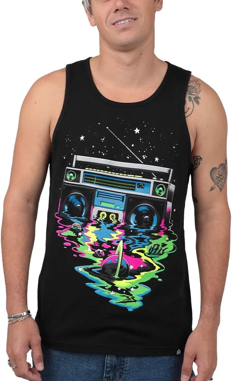 INTO THE AM Premium Graphic Tank Tops for Men - Summer Beach Men's Tanks S - 2XL