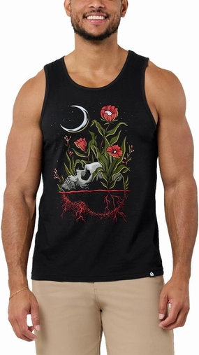 INTO THE AM Men's Graphic Tanks - Beach Summer Graphic Tank Tops for Guys S - 2XL