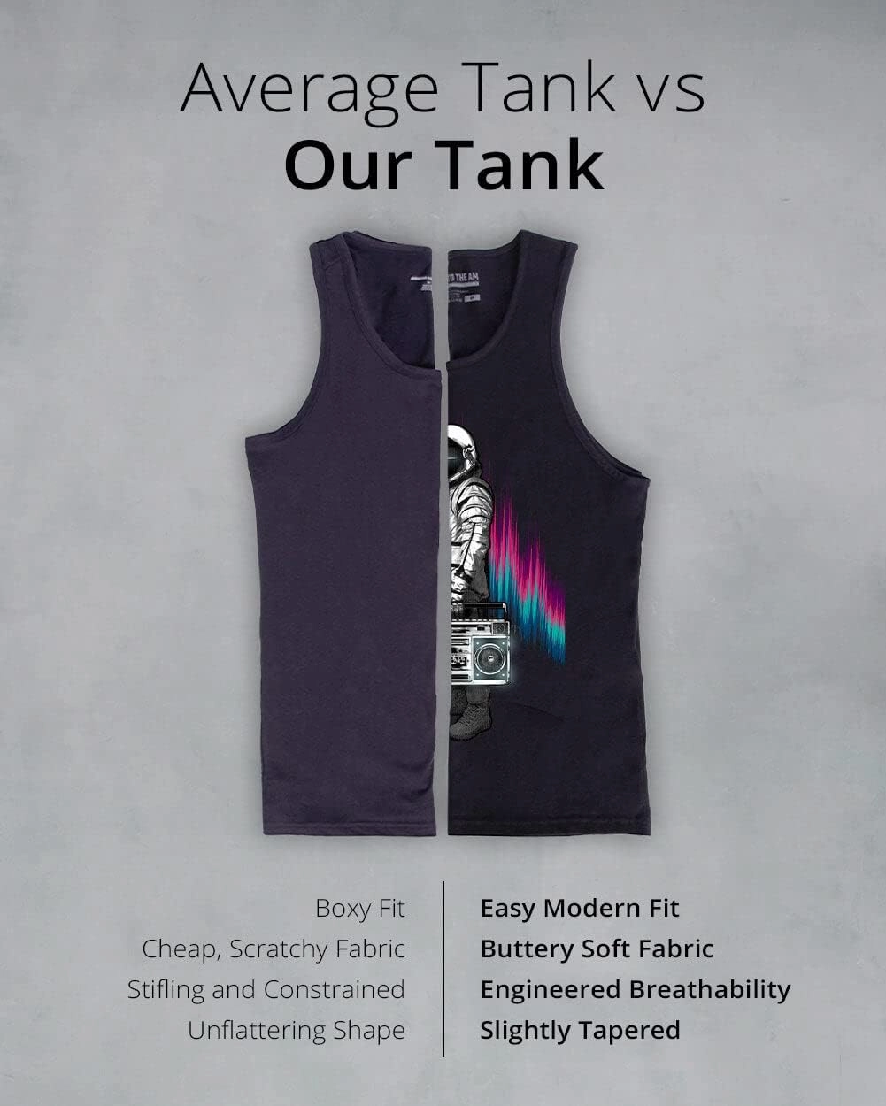 INTO THE AM Premium Graphic Tank Tops for Men - Summer Beach Men's Tanks S - 2XL