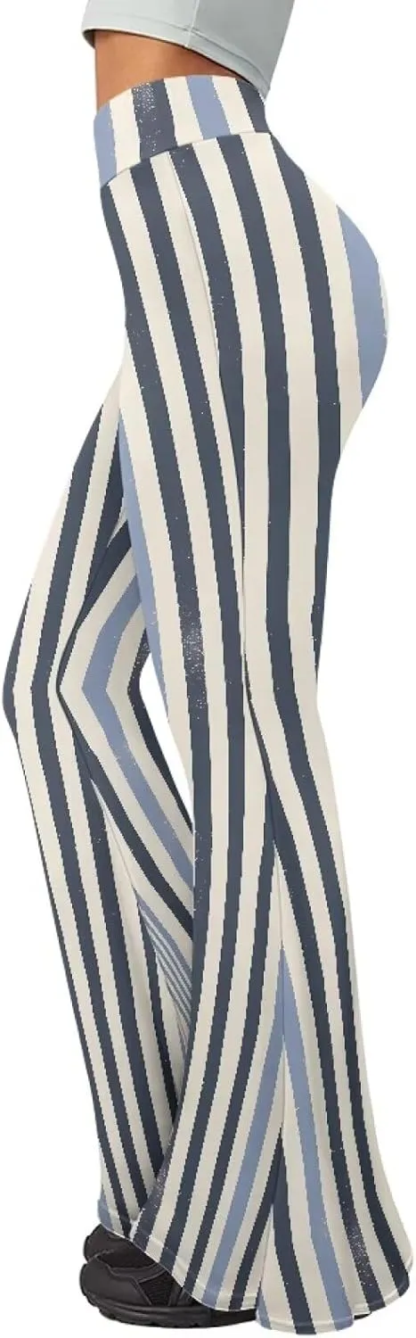 Irisjudy Women Work Leggings Snakeskin Bootcut Workout Pants, Color Flared Sweatpants Tummy Control Workout Bootleg Pants