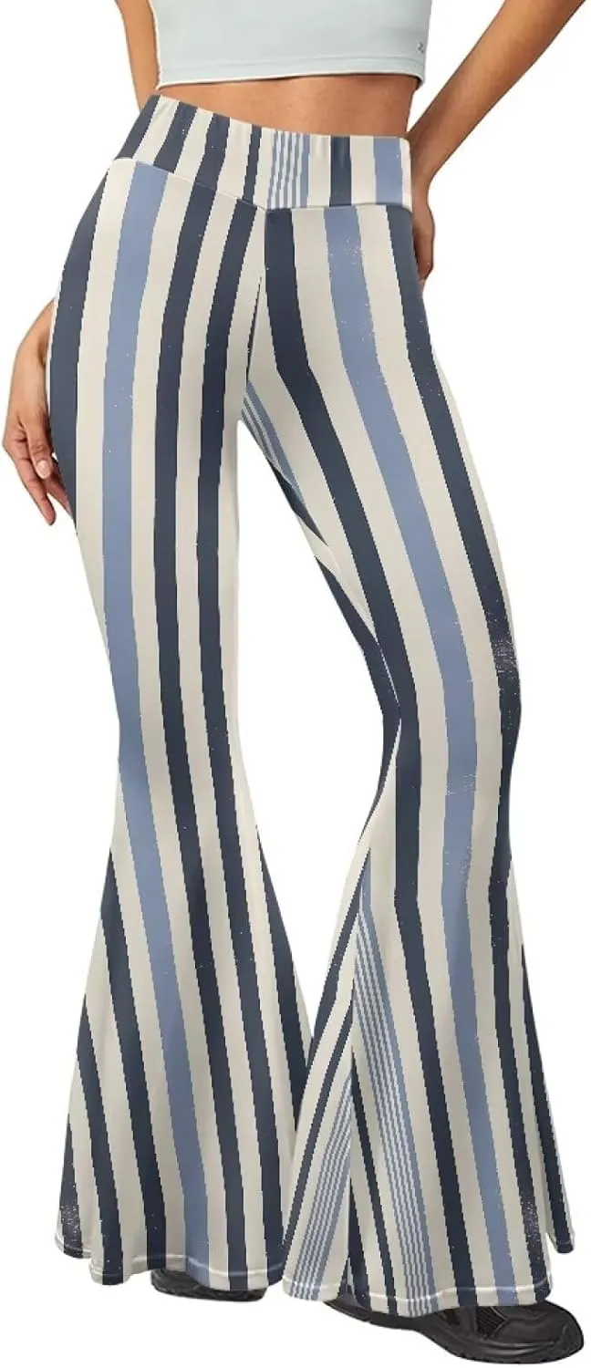 Irisjudy Women Work Leggings Snakeskin Bootcut Workout Pants, Color Flared Sweatpants Tummy Control Workout Bootleg Pants