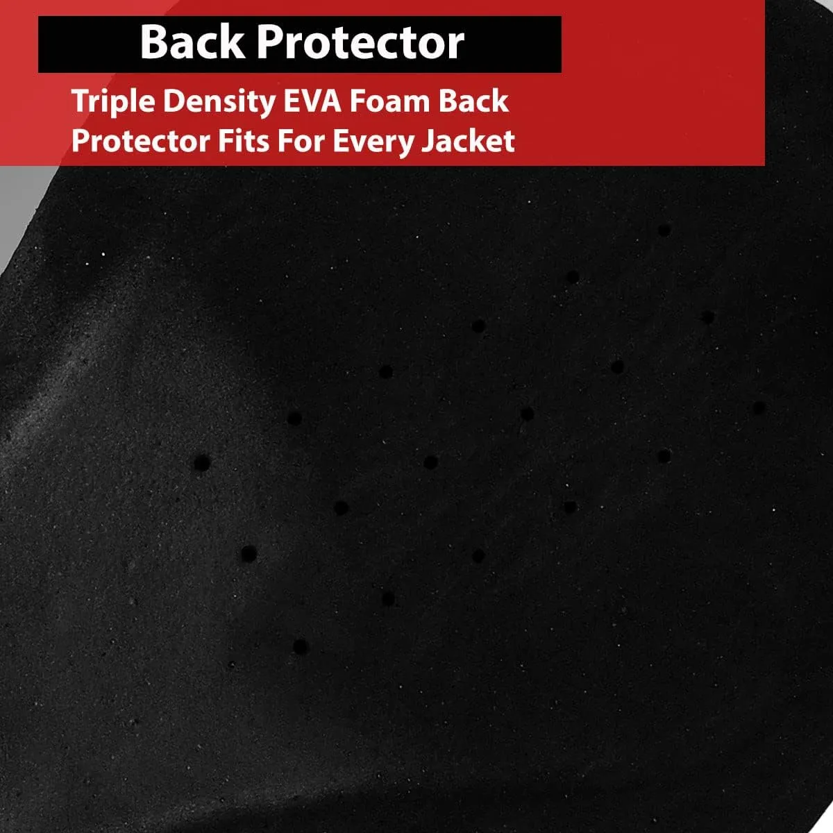 Jackets 4 Bikes Motorcycle Jacket Armor 5 PC CE Certified Level 2, Universal Fit, Shoulder Elbow Back 5PC Set Black