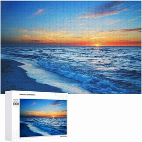 Jigsaw Puzzles - Hawaiian Sunset Beach 1000 Pieces Jigsaw Puzzle challenging and Stimulating Puzzle Game Wall Art Unique Gift