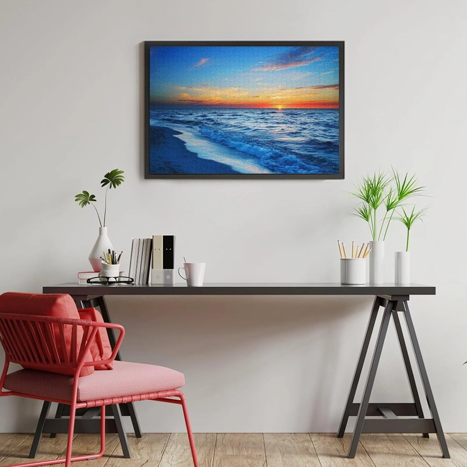 Jigsaw Puzzles - Hawaiian Sunset Beach 1000 Pieces Jigsaw Puzzle challenging and Stimulating Puzzle Game Wall Art Unique Gift