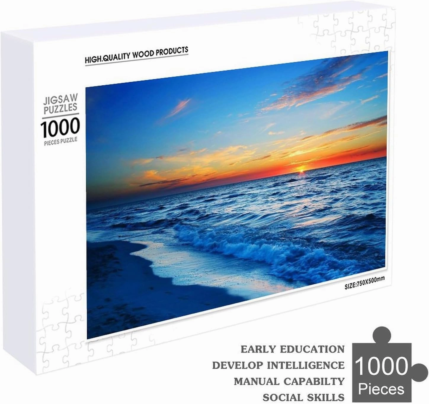 Jigsaw Puzzles - Hawaiian Sunset Beach 1000 Pieces Jigsaw Puzzle challenging and Stimulating Puzzle Game Wall Art Unique Gift
