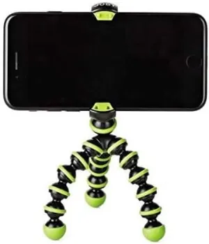 JOBY GorillaPod Mobile Mini, Flexible Mini Tripod for Smartphones, Compatible with iPhone, Android and Windows Smartphones, for Content Creation, Vlogging, Live Streaming, TIK Tok - Black and Green