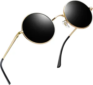 Joopin Hippie Round Sunglasses for Women Men Small Circle Sun Glasses Polarized UV400 Protection