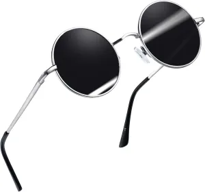 Joopin Hippie Round Sunglasses for Women Men Small Circle Sun Glasses Polarized UV400 Protection