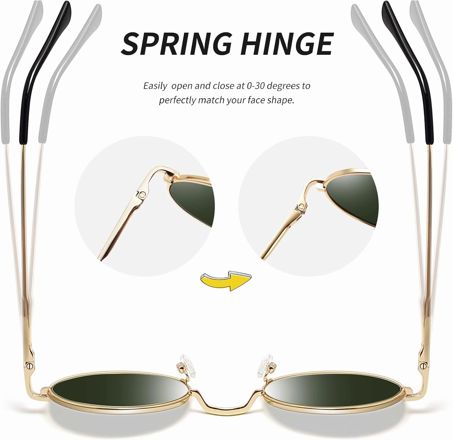 Joopin Hippie Round Sunglasses for Women Men Small Circle Sun Glasses Polarized UV400 Protection